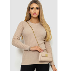 Кофта женская однотонная, цвет бежевый, 244R2031 Кофта женская однотонная, цвет бежевый, 244R2031