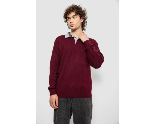 Свитер-обманка мужской, цвет бордовый, 161R924