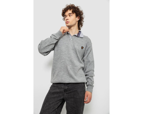 Свитер-обманка мужской, цвет серый, 161R924