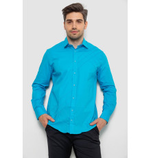 Рубашка мужская однотонная, цвет голубой, 214R7466