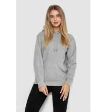 Худи женский на флисе, цвет серый, 242R053 Худи женский на флисе, цвет серый, 242R053