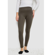 Лосини утеплені на флісі, колір темно-оливковий, 243R051