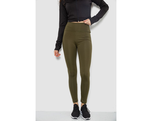 Лосины утепленные, цвет хаки, 243R051-4