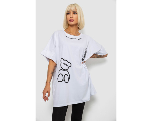 Футболка женская с принтом, цвет белый, 244R4004