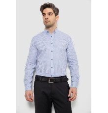 Чоловіча сорочка з принтом, колір білий, 186R7070 Чоловіча сорочка з принтом, колір білий, 186R7070