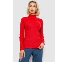 Гольф женский однотонный в рубчик, цвет красный, 238R803