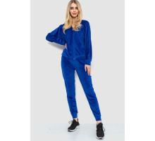 Спорт костюм жіночий велюровий, колір електрик, 244R20304