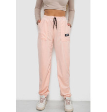 Штани жіночі велюрові, колір персиковий, 238R58473