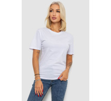 Футболка женская однотонная, цвет белый, 238R112