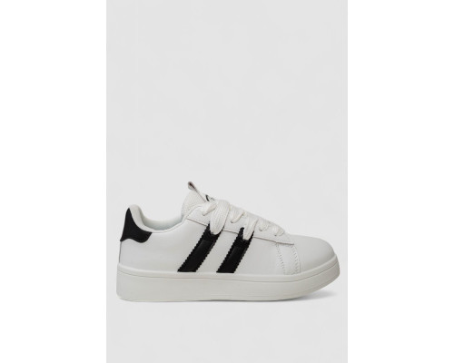 Кроссовки женские кожа, цвет бело-черный, 248RJH900-9