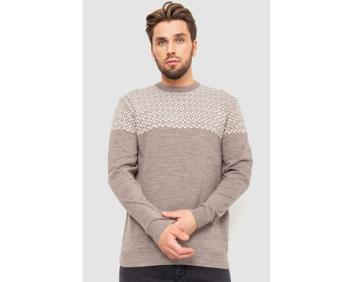 Свитер мужской, цвет мокко, 161R898