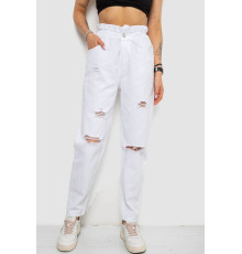 Джинсы женские, цвет белый, 182R1601-1 Джинсы женские, цвет белый, 182R1601-1