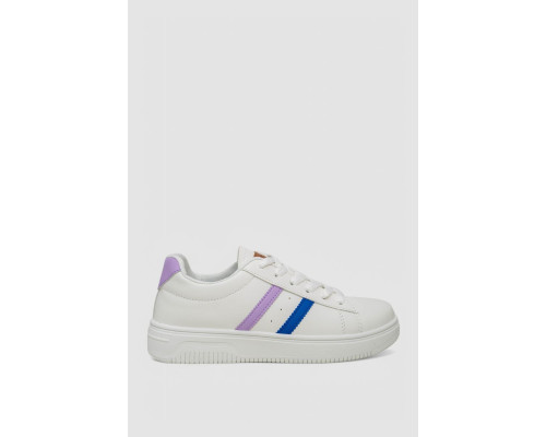 Кеды женские, цвет бело-сиреневый, 248R100