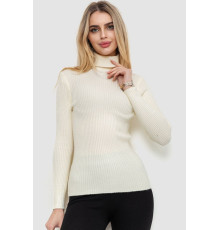 Гольф жіночий однотонний, колір кремовий, 244R001