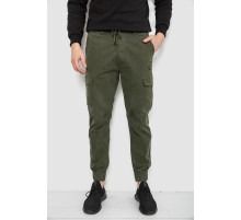 Штани чоловічі однотонні, колір хакі, 244R1693