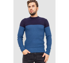 Свитер мужской двухцветный, цвет синий, 161R1205