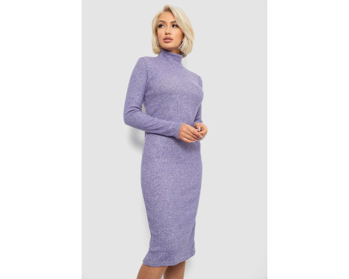 Платье повседневное утепленное, цвет сиреневый, 257R115