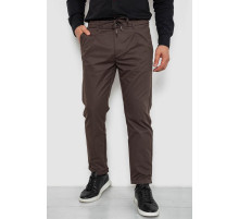 Брюки мужские классические однотонные, цвет коричневый, 157RU02-013