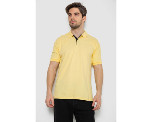 Поло мужское однотонное, цвет желтый, 244R2123