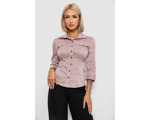 Сорочка класична в смужку, колір темно-пудровий, 230R643