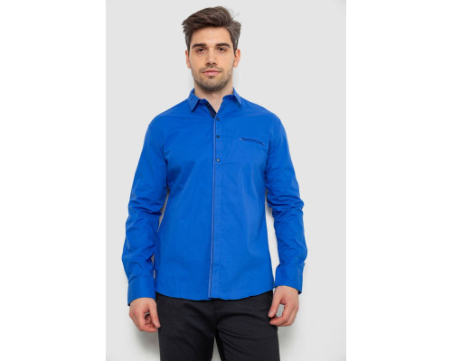 Рубашка мужская, цвет электрик, 214R7083