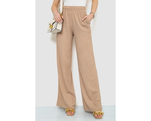 Брюки женские палаццо, цвет бежевый, 102R011-1