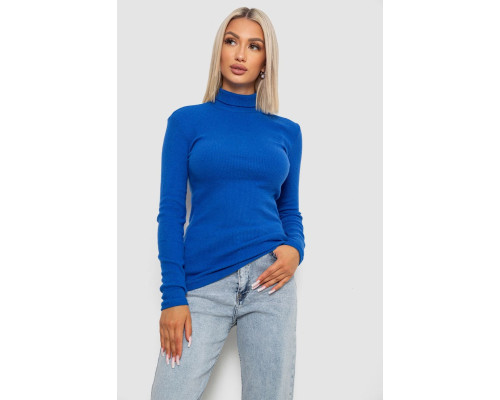 Гольф женский однотонный в рубчик, цвет электрик, 238R803