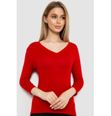 Жіночий лонгслів укорочений з рукавом 3/4, колір бордовий, 186R508