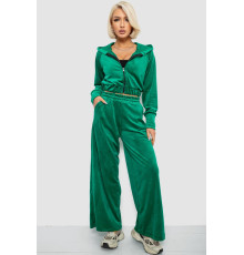 Спортивний костюм жіночий велюровий, колір зелений, 257R4125