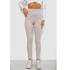 Лосини однотонні в рубчик, колір світло-бежевий, 244R686