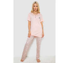 Пижама женская с принтом, цвет персиковый, 243R7001