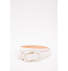 Жіночий білий ремінь з еко-шкіри 196RL3010W11