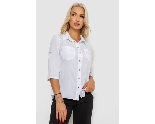 Блуза классическая, цвет белый, 230R72-1