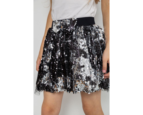 Юбка детская нарядная, цвет черный, 247R417-1