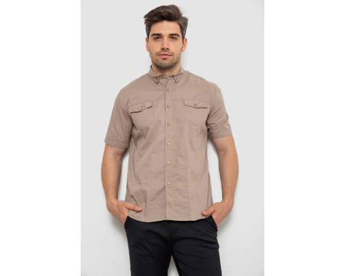 Сорочка чоловіча однотонна, колір мокко, 214R6917-2