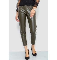 Лосини жіночі з екошкіри, колір хакі, 214R5032