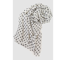 Шарф женский в горох, цвет бело-черный, 244R011