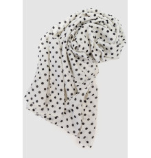 Шарф жіночий в горох, колір біло-чорний, 244R011