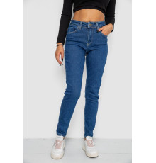 Джинси жіночі Mom-fit стрейч, колір синій, 244R1132