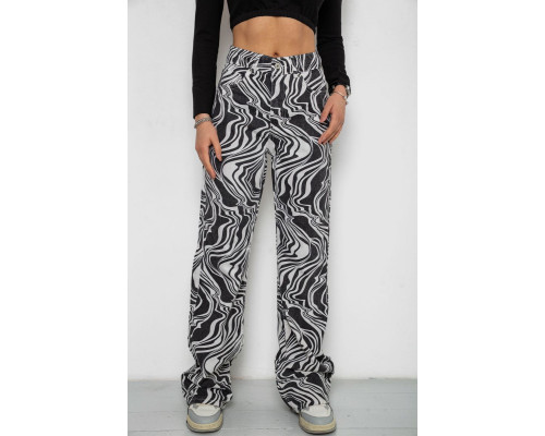 Джинсы женские, цвет черно-белый, 250R1145