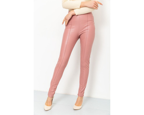 Лосины женские кожзам, цвет пудровый, 164R81