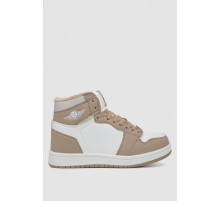 Кросівки жіночі зимові на хутрі, колір біло-бежевий, 248RHB470-17