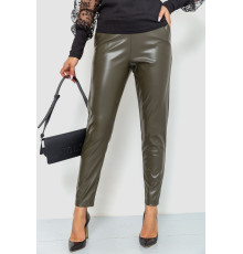 Лосини жіночі з екошкіри, колір хакі, 214R2031 Лосини жіночі з екошкіри, колір хакі, 214R2031