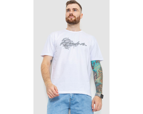 Футболка мужская батал, цвет белый, 208R019