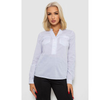 Блуза однотонна, колір білий, 230RP-96