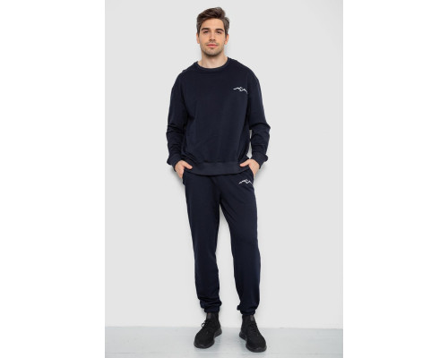 Спортивний чоловічий демісезонний костюм, колір темно-синій, 241R176