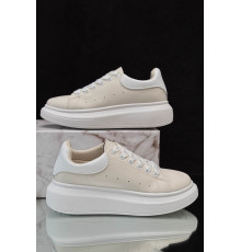 Кроссовки женские демисезонные, цвет бело-бежевый, 248RM10