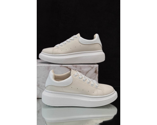 Кроссовки женские демисезонные, цвет бело-бежевый, 248RM10