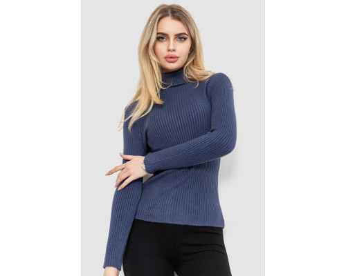 Гольф женский однотонный, цвет джинс, 244R001