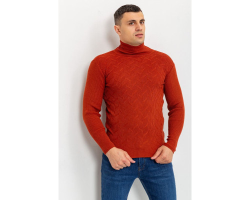 Свитер-гольф мужской, цвет терракотовый, 161R892
